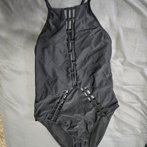 Stylish Black One Piece Swimsuit